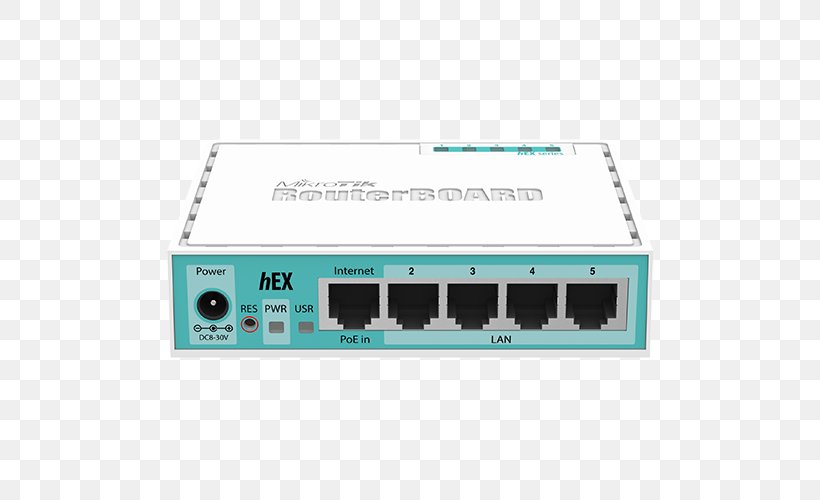 Gigabit Ethernet MikroTik RouterBOARD HEX RB750Gr3 MikroTik RouterBOARD HEX RB750Gr3, PNG, 500x500px, 10 Gigabit Ethernet, Gigabit Ethernet, Computer Port, Electronic Device, Electronics Download Free