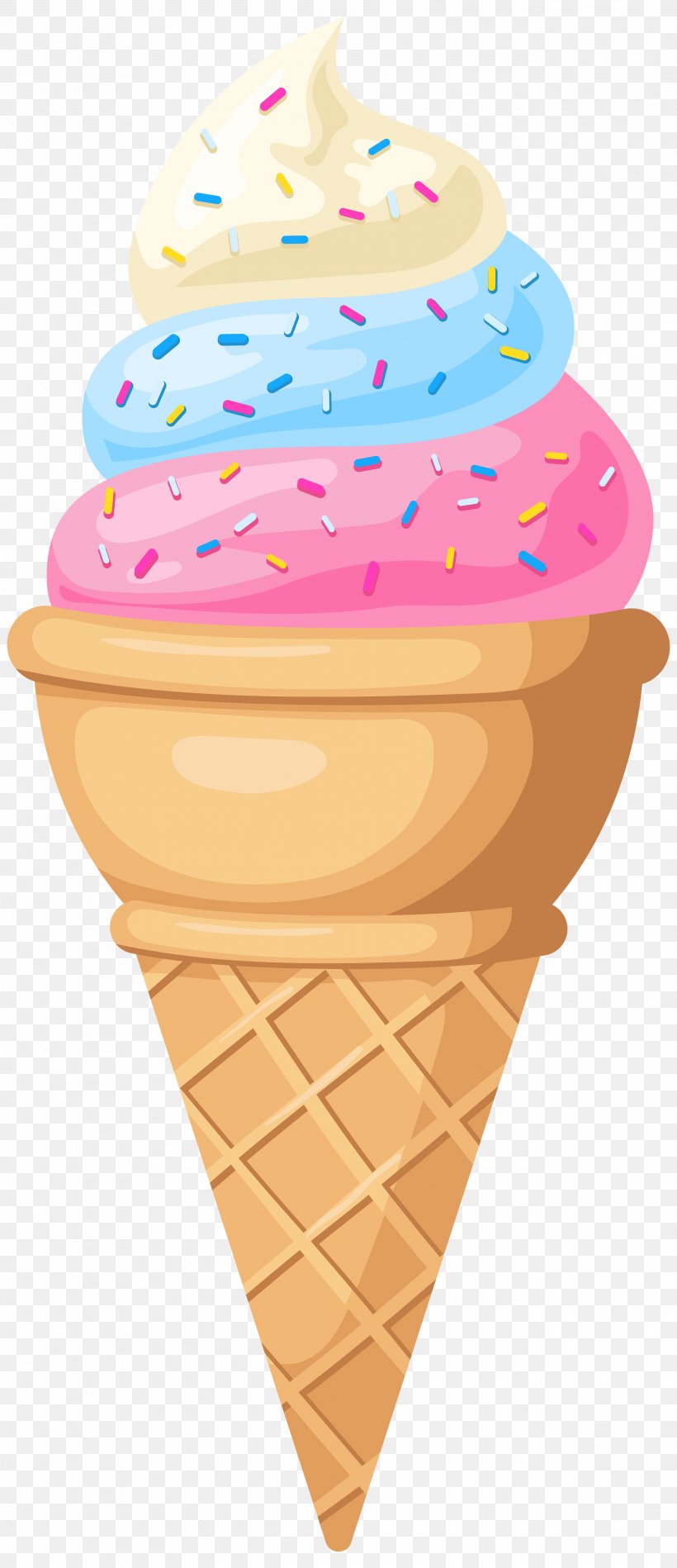 Ice Cream Cones Neapolitan Ice Cream Snow Cone, PNG, 2591x6000px, Ice Cream, Chocolate Ice Cream, Cream, Dairy Product, Dessert Download Free