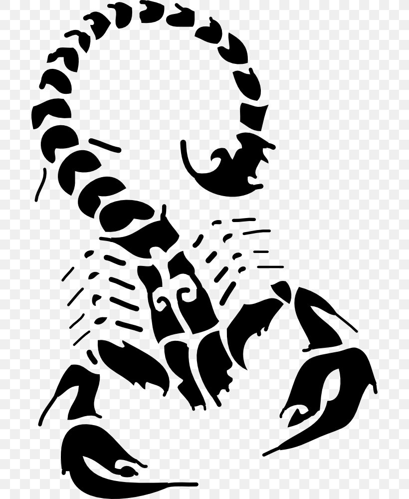 Scorpion Clip Art, PNG, 694x1000px, Scorpion, Art, Artwork, Black, Black And White Download Free