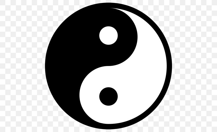 Yin And Yang Taijitu Symbol Clip Art, PNG, 500x500px, Yin And Yang, Area, Black And White, Dialectical Monism, Dualism Download Free