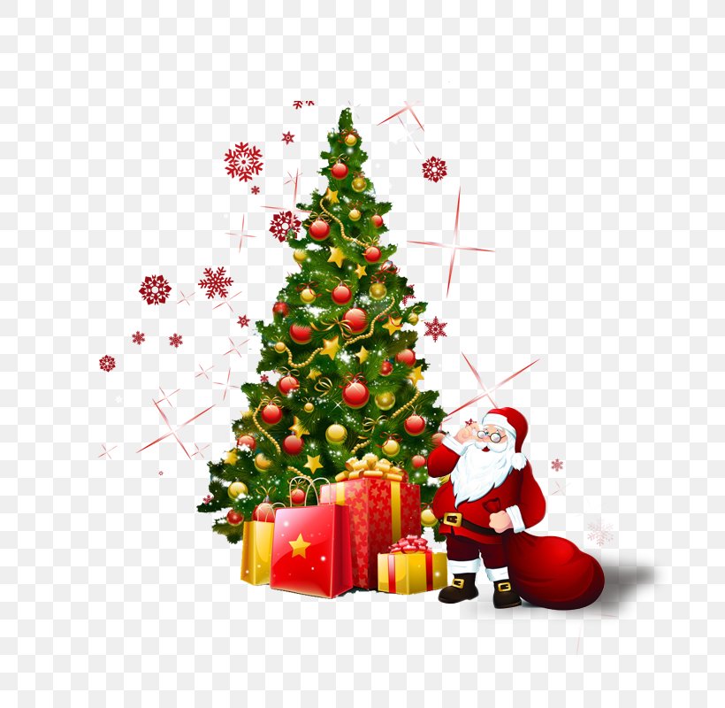 Santa Claus Christmas Tree Gift Clip Art, PNG, 810x800px, Santa Claus, Christmas, Christmas And Holiday Season, Christmas Decoration, Christmas Gift Download Free