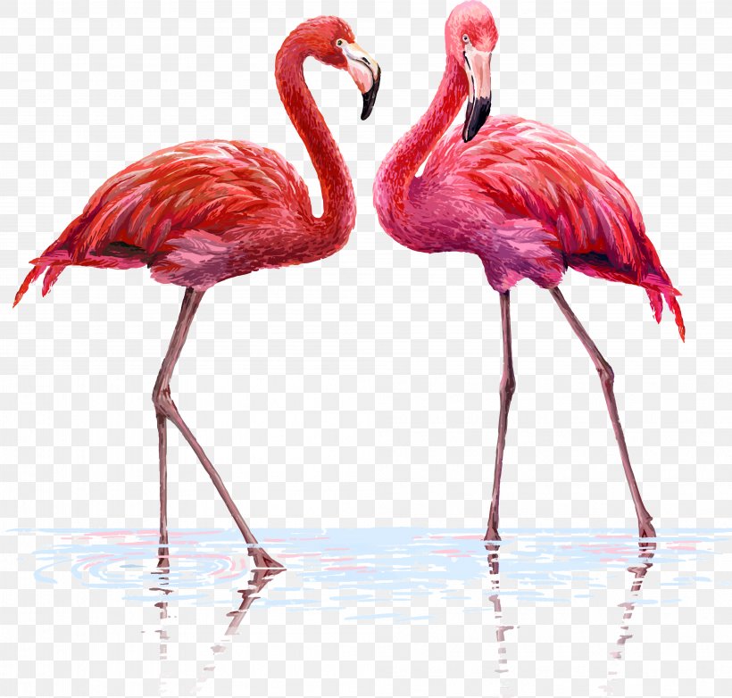 Flamingo Wall Decal Tapestry Interior Design Services, PNG, 3984x3803px, Tapestry, Beak, Bedroom, Bird, Canvas Download Free