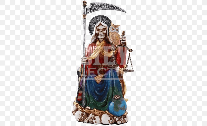 Santa Muerte Death Statue Figurine Religion, PNG, 500x500px, Santa Muerte, Afterlife, Death, Figurine, Folk Saint Download Free