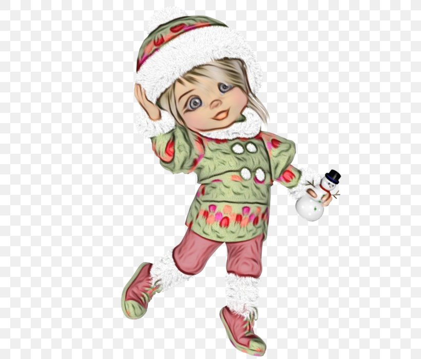 Cartoon Child Christmas Fictional Character, PNG, 560x700px, Watercolor, Cartoon, Child, Christmas, Fictional Character Download Free