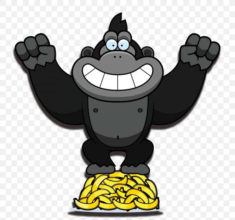 Gorilla Cartoon Clip Art, PNG, 768x768px, Gorilla, Art, Can Stock Photo, Cartoon, Fictional Character Download Free