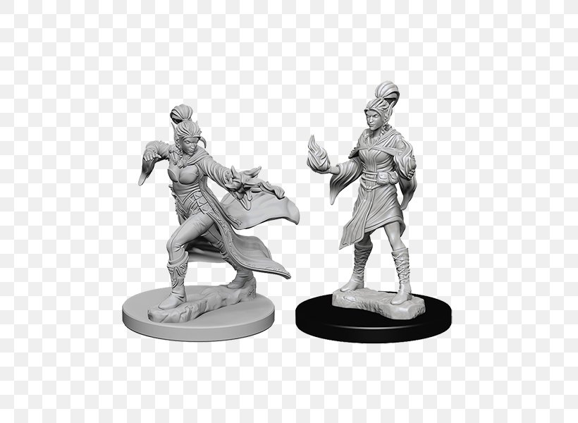 Pathfinder Roleplaying Game Dungeons & Dragons Miniatures Game Sorcerer Miniature Figure, PNG, 600x600px, Pathfinder Roleplaying Game, Bard, Black And White, Classical Sculpture, Druid Download Free
