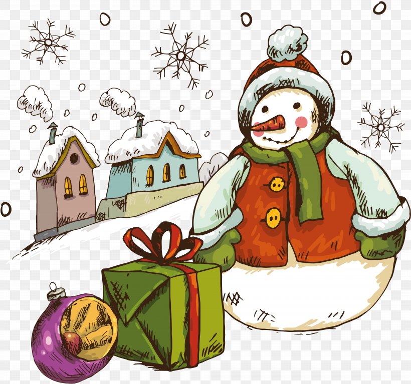 Snowman Ded Moroz Christmas Decoration Clip Art, PNG, 8241x7716px, Snowman, Animation, Art, Cartoon, Christmas Download Free