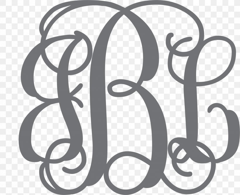Decal Monogram Sticker Initial Wall, PNG, 1651x1341px, Decal, Art, Black, Black And White, Brand Download Free