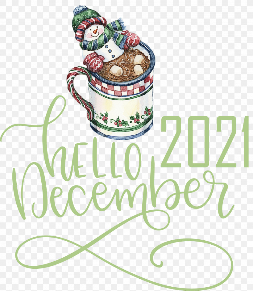 Christmas Day, PNG, 2611x3000px, Hello December, Calligraphy, Cartoon, Christmas Day, December Download Free