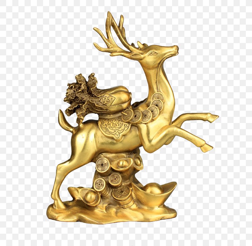 Golden Elk Gratis, PNG, 800x800px, Golden Elk, Brass, Bronze, Deer, Figurine Download Free