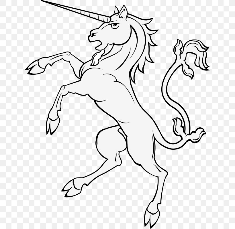 Unicorn Clip Art, PNG, 646x800px, Unicorn, Animal Figure, Artwork, Black And White, Coat Of Arms Download Free