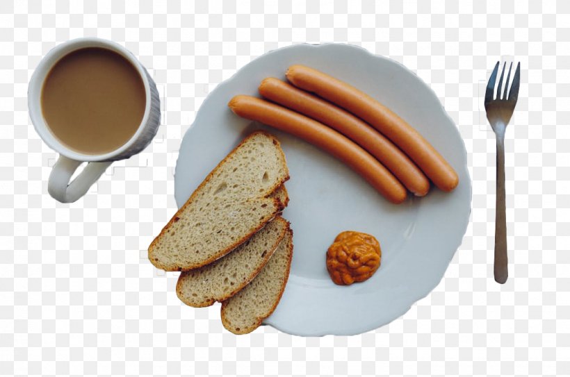Coffee Sausage Hot Dog Latte Breakfast, PNG, 1131x750px, Coffee, Baking, Barbecue, Breakfast, Caffeine Download Free
