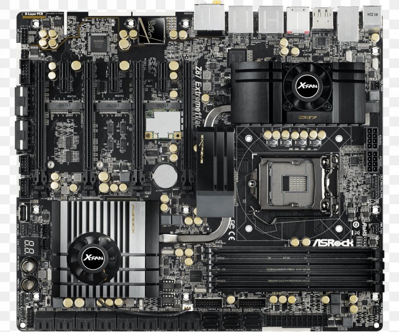 Motherboard ASRock Z87 Extreme11/ac Serial ATA LGA 1150, PNG, 1200x1000px, Motherboard, Asrock, Chipset, Computer Component, Computer Cooling Download Free