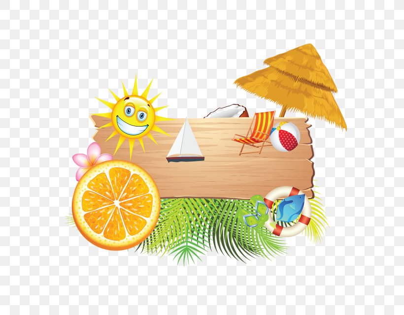 Summer Vacation Summer Vacation Clip Art Beach, PNG, 640x640px, Summer, Artworks, Beach, Food, Fruit Download Free