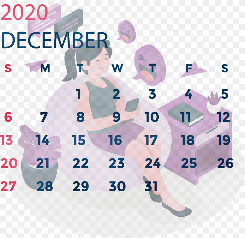 Text Font Pink M Page Layout Area, PNG, 3000x2909px, December 2020 Printable Calendar, Area, Behavior, Calendar System, December 2020 Calendar Download Free