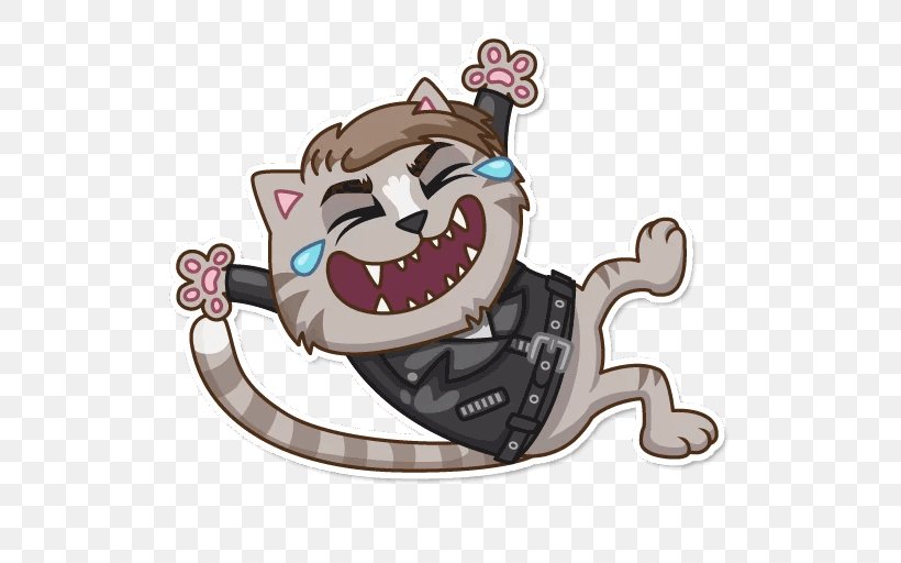 Cat Sticker Telegram Whiskers Internet Bot, PNG, 512x512px, Cat, Bear, Carnivoran, Character, Fiction Download Free