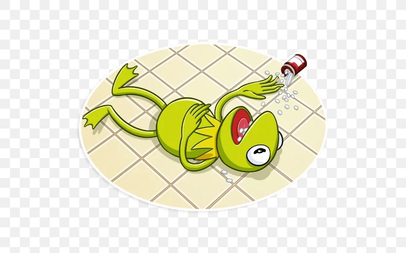 Kermit The Frog Stickers Violette Telegram, PNG, 512x512px, Kermit The Frog, Amphibian, Amphibians, Cartoon, Frog Download Free