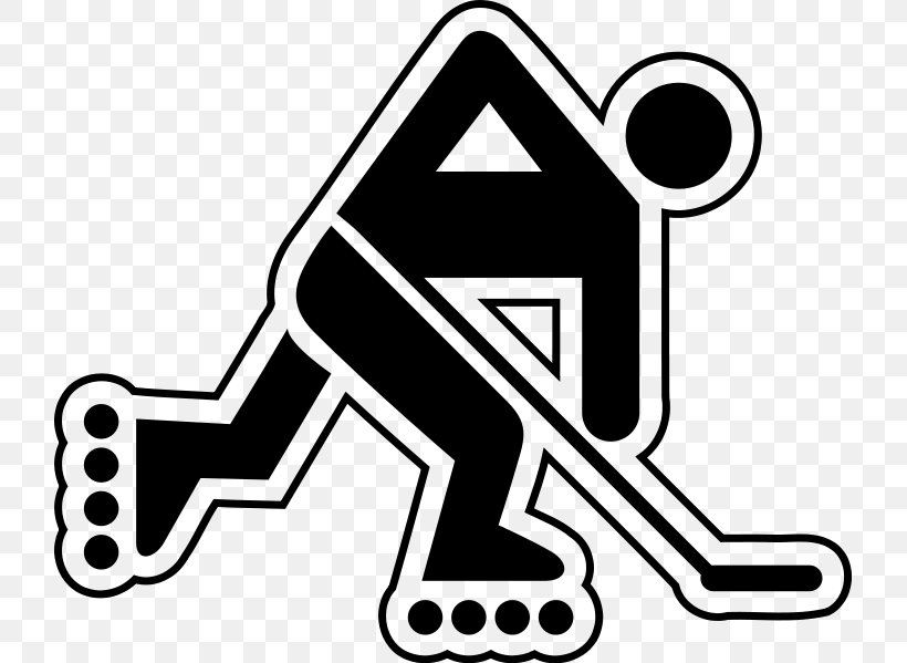 Roller In-line Hockey In-Line Skates Ice Hockey Field Hockey Roller Hockey, PNG, 721x599px, Roller Inline Hockey, Area, Black, Black And White, Brand Download Free