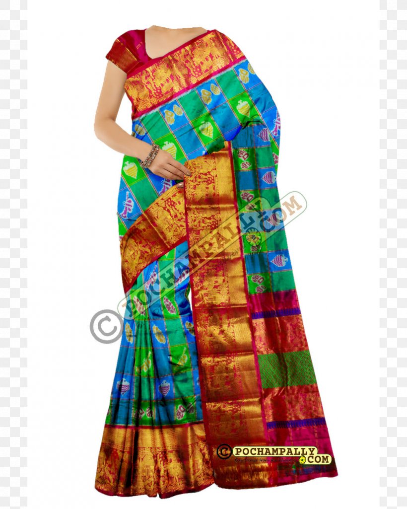 Silk Zari Sari Pochampally Saree Handloom Saree, PNG, 1040x1300px, Silk, Clothing, Day Dress, Dress, Handloom Saree Download Free
