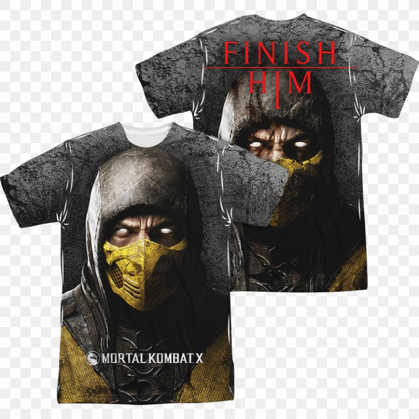 T-shirt Mortal Kombat X Scorpion Sub-Zero Shao Kahn, PNG, 850x850px, Tshirt, Brand, Clothing, Facial Hair, Fictional Character Download Free