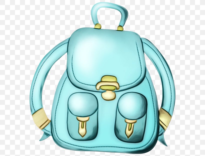 Blue Cartoon Turquoise Bag Backpack, PNG, 600x625px, Watercolor, Backpack, Bag, Blue, Cartoon Download Free