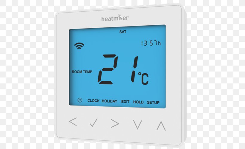 Programmable Thermostat Smart Thermostat Heatmiser Underfloor Heating, PNG, 525x500px, Programmable Thermostat, Central Heating, Control System, Electrical Switches, Electricity Download Free