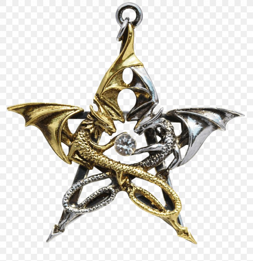 Pentacle Pentagram Amulet Dragon Wicca, PNG, 828x852px, Pentacle, Amulet, Body Jewelry, Brass, Celtic Cross Download Free