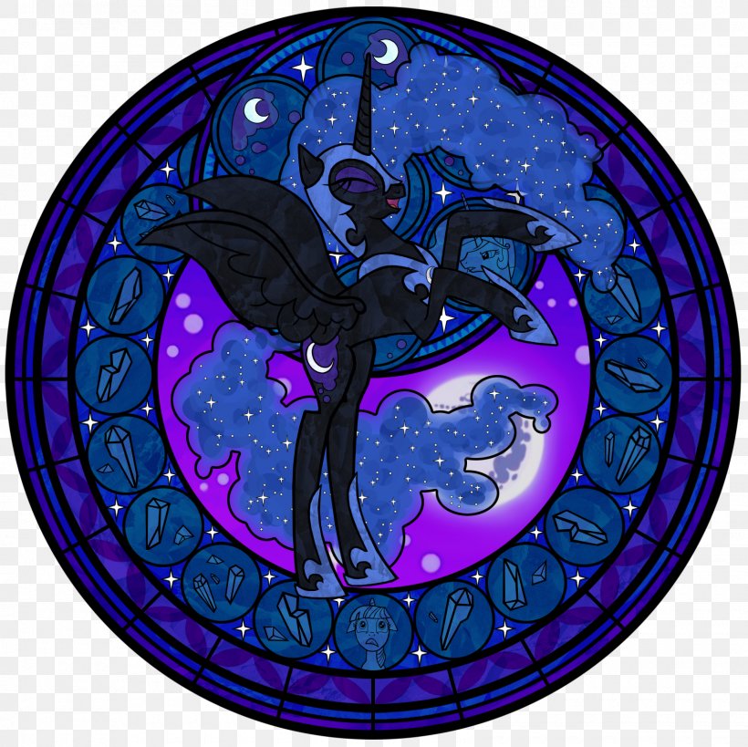 Princess Luna Stained Glass Pinkie Pie YouTube, PNG, 1600x1600px, Princess Luna, Art, Cobalt Blue, Deviantart, Electric Blue Download Free