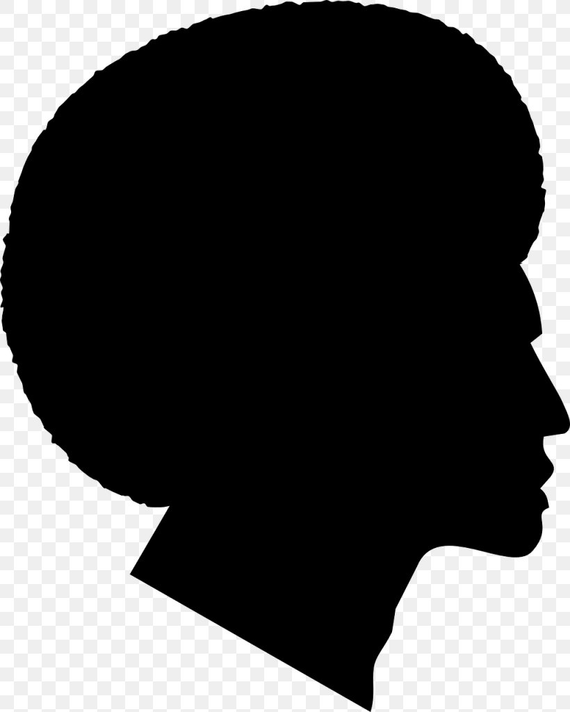 Silhouette Afro Black Clip Art, PNG, 1025x1280px, Silhouette, Afro, Black, Black And White, Forehead Download Free