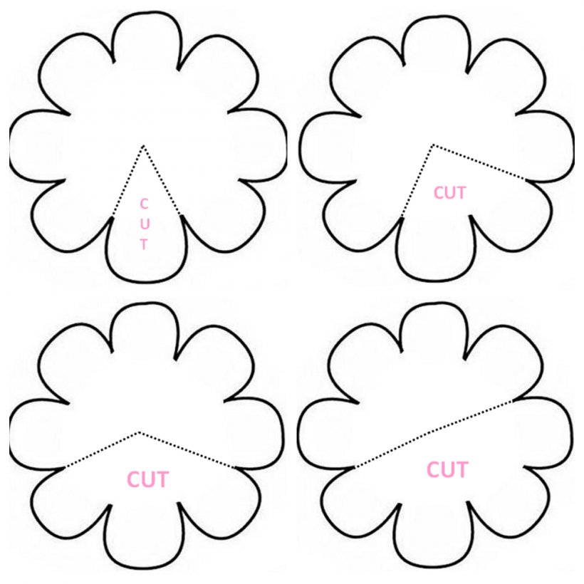 Paper Flower Rose Template Pattern, PNG, 1000x1000px, Paper, Area