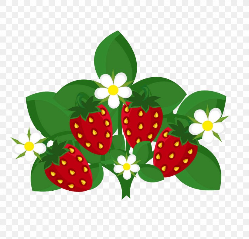 Strawberry Fruit Euclidean Vector Illustration, PNG, 1000x959px, Strawberry, Can Stock Photo, Dessert, Drawing, Floral Design Download Free
