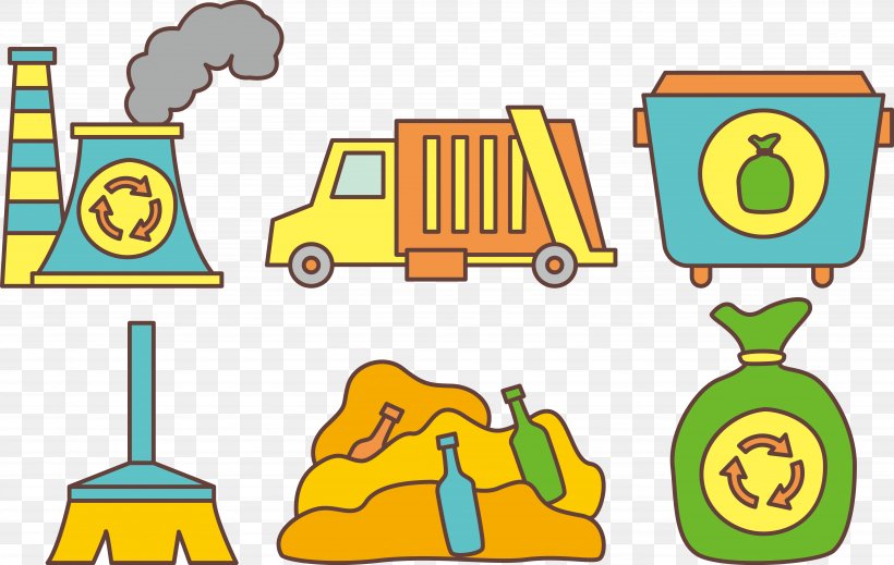 Cartoon Waste Garbage Truck Clip Art, PNG, 5326x3377px, Cartoon, Area, Artwork, Dumpster, Garbage Truck Download Free