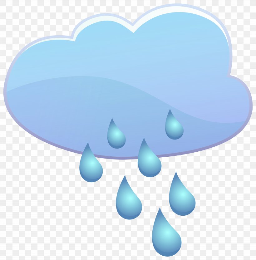 Rain Cloud Drop Clip Art, PNG, 7875x8000px, Rain, Aqua, Azure, Blue, Cloud Download Free