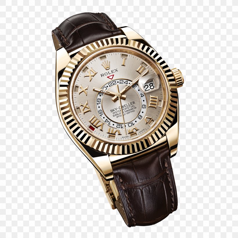 Watch Strap Rolex Sky-Dweller Gold, PNG, 1712x1712px, Watch, Brand, Brown, Gold, Metal Download Free