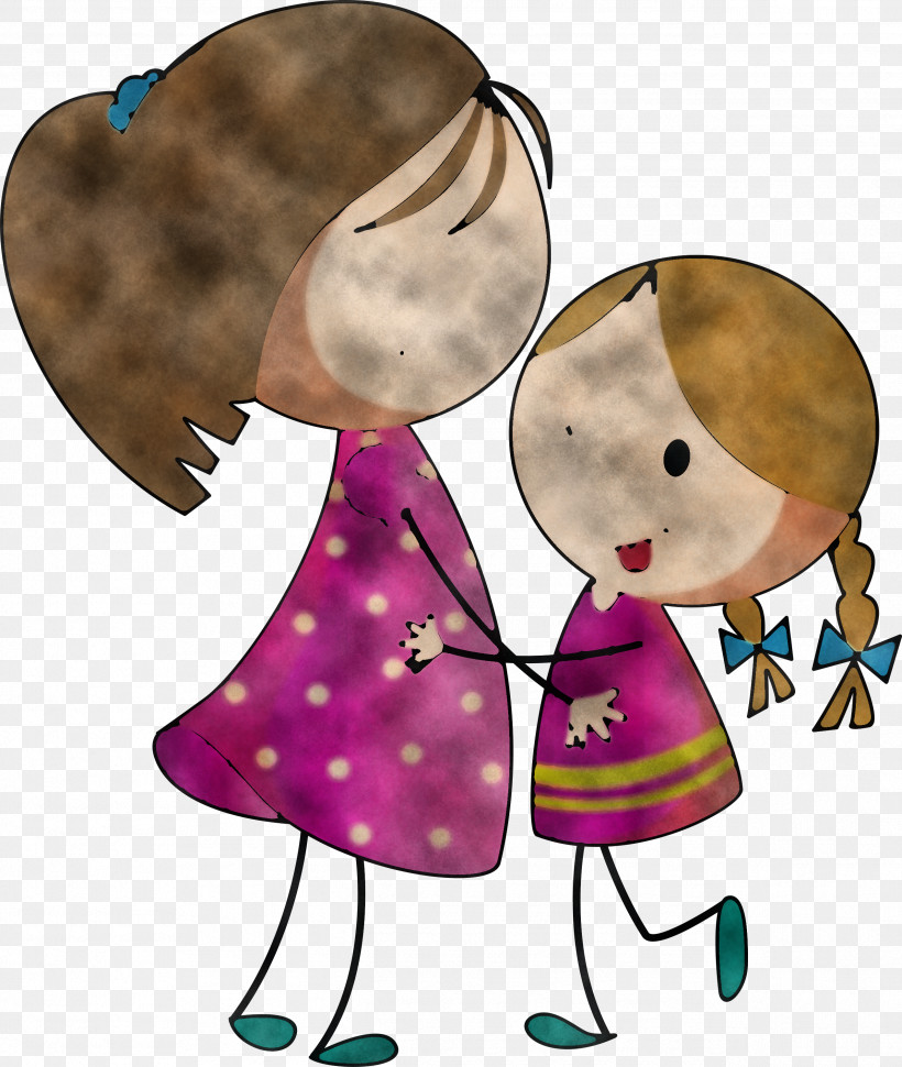 Cartoon Watercolor Painting Drawing Friendship Painting, PNG, 2536x3000px, Cartoon, Drawing, Friendship, Hug, Laughter Download Free
