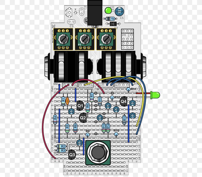 Effects Processors & Pedals Wiring Diagram Guitar Microcontroller, PNG, 480x717px, Effects Processors Pedals, Audio Equipment, Bass Guitar, Circuit Component, Computer Component Download Free