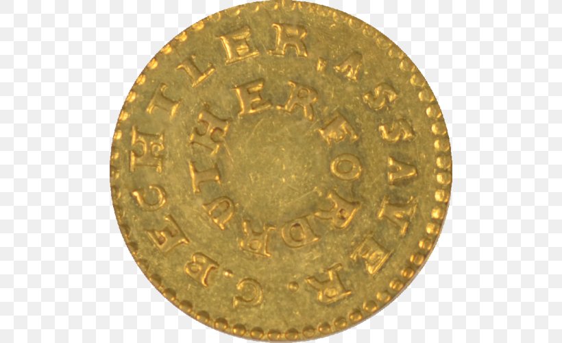 Coin Province Of Pennsylvania Guinea Early American Currency Gold, PNG, 500x500px, Coin, Banknote, Brass, Colony, Counterfeit Money Download Free