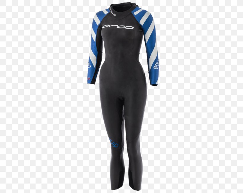 Orca Wetsuits And Sports Apparel Triathlon Diving Suit Open Water Swimming, PNG, 510x652px, Wetsuit, Bicycle, Diving Suit, Electric Blue, Neoprene Download Free
