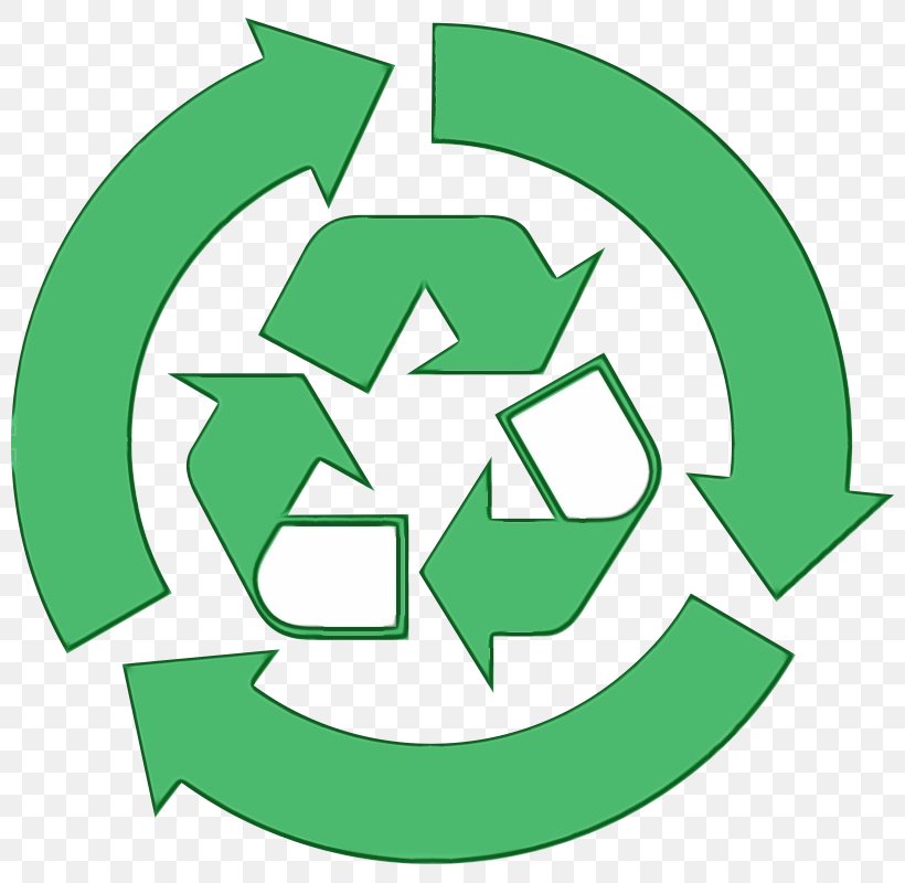 Green Clip Art Symbol Recycling Logo, PNG, 800x800px, Watercolor, Green, Logo, Paint, Recycling Download Free