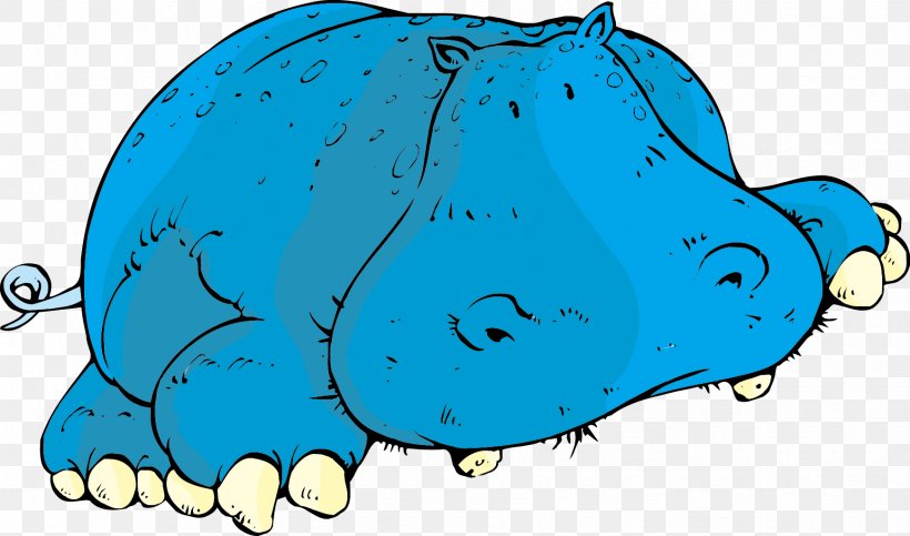 Hippopotamus Blue Clip Art, PNG, 1739x1025px, Watercolor, Cartoon, Flower, Frame, Heart Download Free