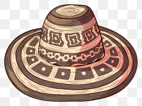 Colombian Hat - Traditional Mexican Sombrero PNG