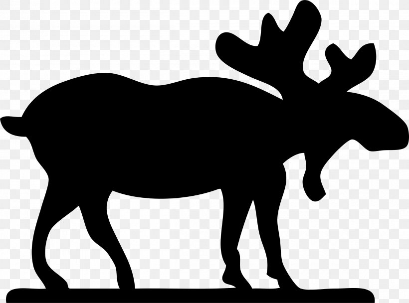 Moose Clip Art, PNG, 2400x1782px, Moose, Antler, Art, Black And White, Cattle Like Mammal Download Free