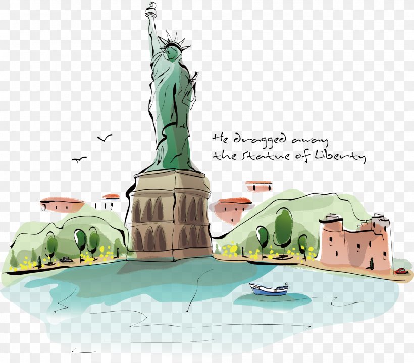 Statue Of Liberty Illustration, PNG, 1911x1679px, Statue Of Liberty, Architecture, Cartoon, Green, Liberty Download Free