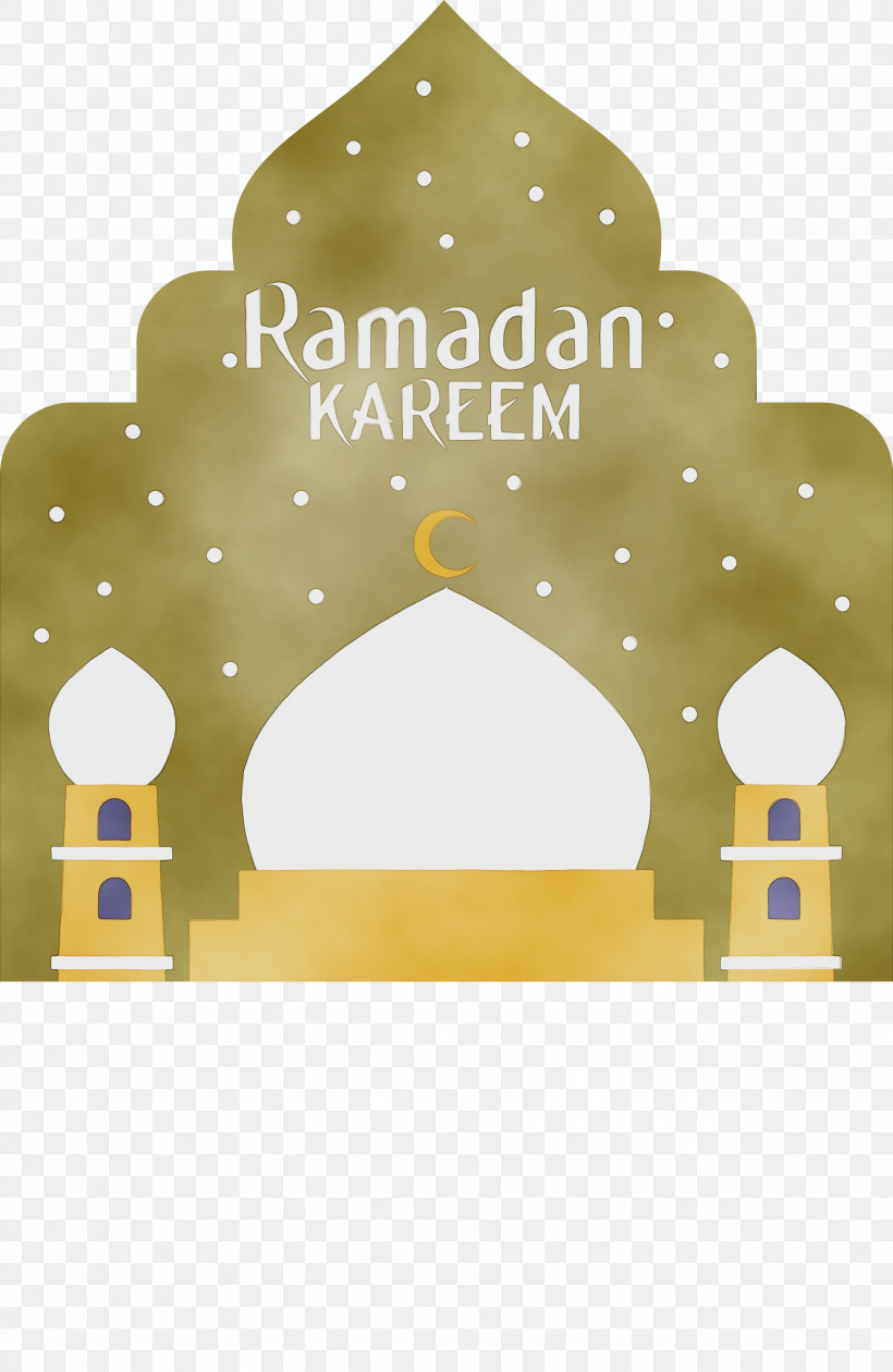 Yellow Font Pattern Non-commercial Activity High-definition Television, PNG, 1951x3000px, Ramadan Kareem, Highdefinition Television, Noncommercial Activity, Paint, Watercolor Download Free