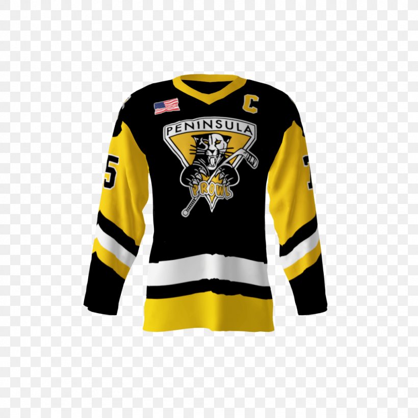 Hockey Jersey Ice Hockey T-shirt, PNG, 1024x1024px, Jersey, Black, Brand, Clothing, Hockey Download Free