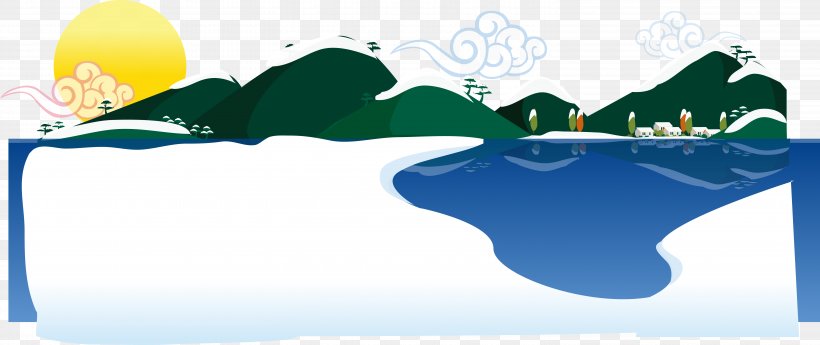 Snow Winter Euclidean Vector, PNG, 6035x2543px, Snow, Blue, Brand, Drawing, Green Download Free