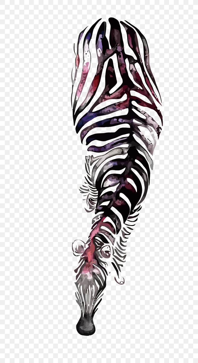 Zebra Watercolor Painting Illustration, PNG, 757x1500px, Zebra, Artworks, Drawing, Horse Like Mammal, Human Leg Download Free