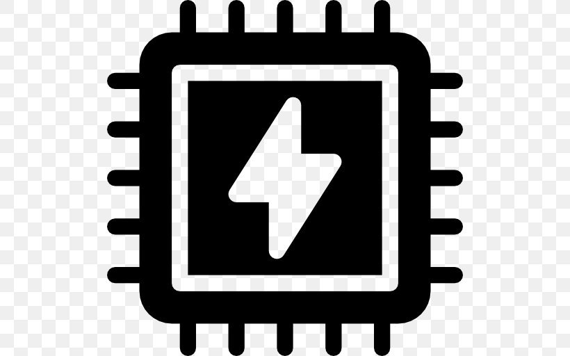 Central Processing Unit, PNG, 512x512px, Central Processing Unit, Area, Black And White, Brand, Computer Download Free