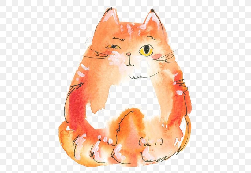 Kitten Whiskers Cat Paper Illustration, PNG, 564x565px, Kitten, Animal, Art, Carnivoran, Cartoon Download Free