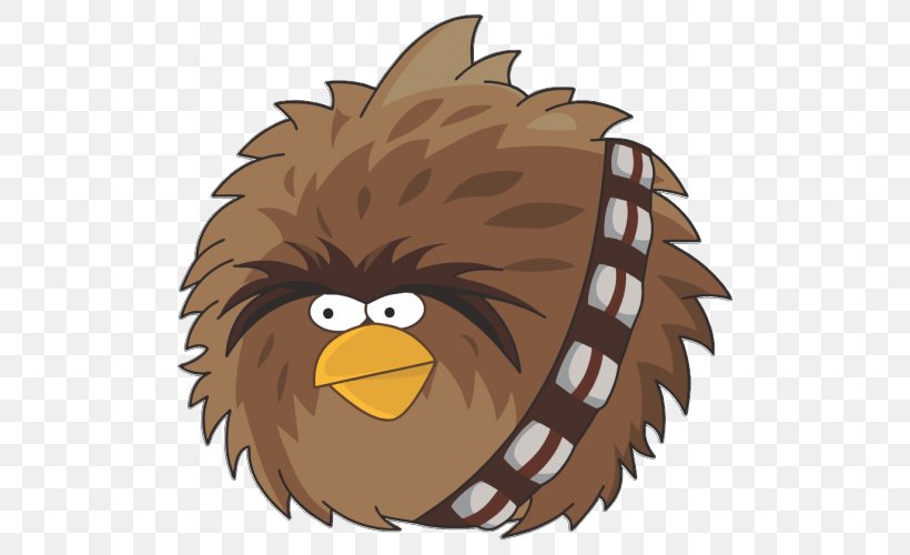Angry Birds Star Wars II Chewbacca Han Solo Anakin Skywalker, PNG, 500x500px, Angry Birds Star Wars, Anakin Skywalker, Angry Birds, Angry Birds Star Wars Ii, Beak Download Free